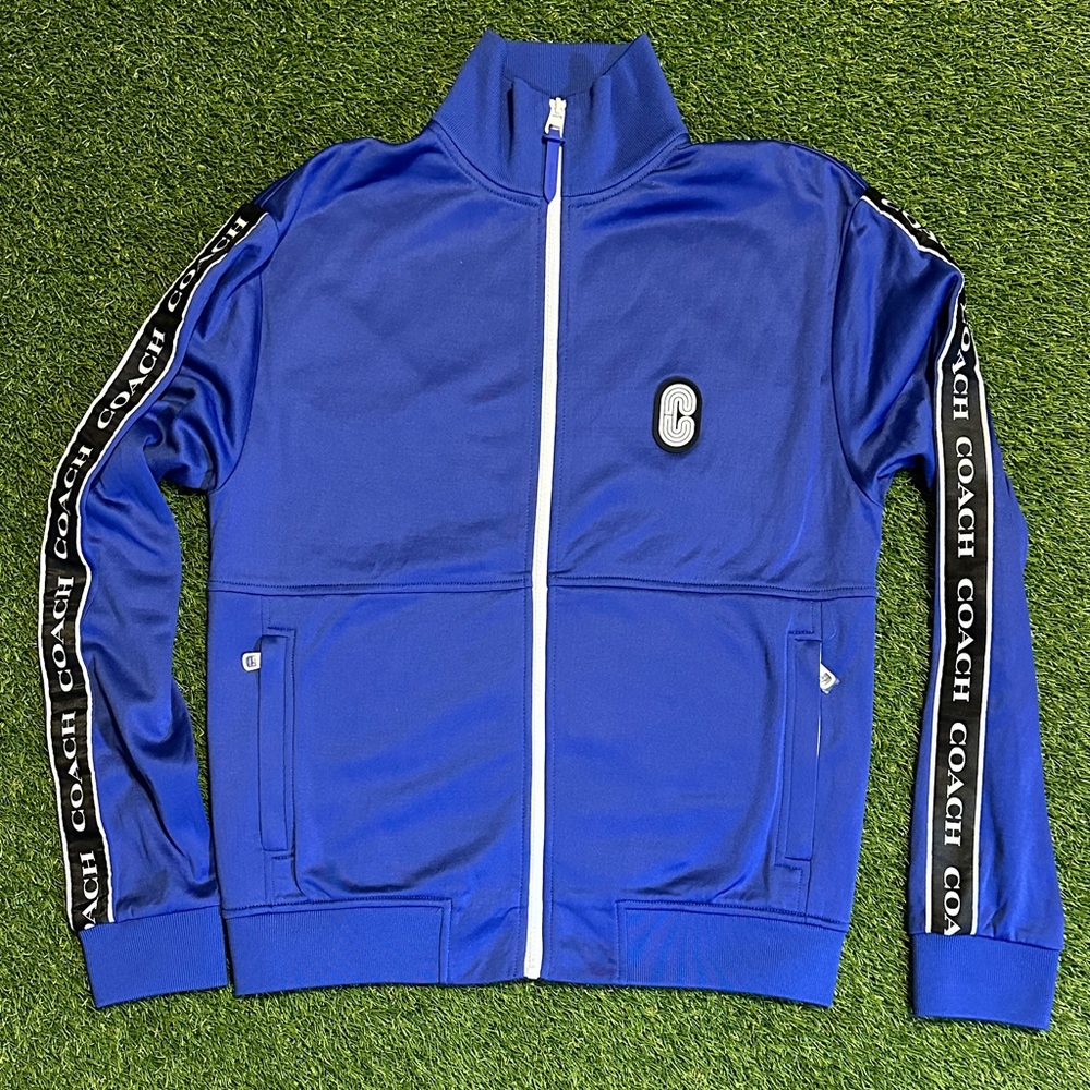 NEW Womens Coach Royal Blue Varsity Jacket NWOT